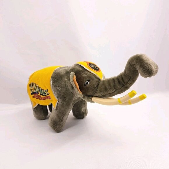 1987 Vintage Ringling Bros Circus Elephant King Tusk Stuffed Animal Plush - Picture 4 of 14